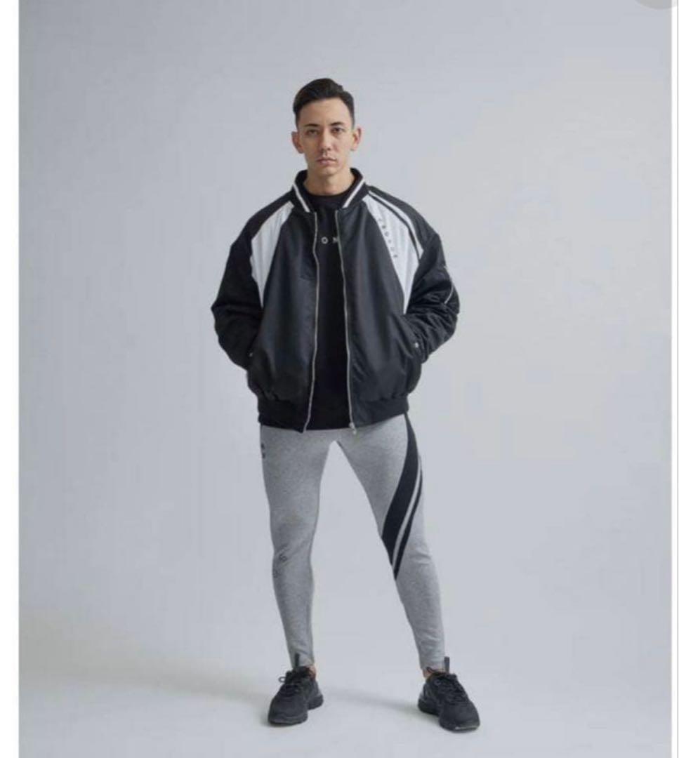 CRONOS ナイロンジャケット ブラック/ホワイト MA1 クロノス