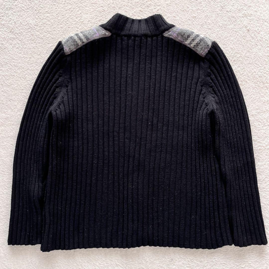 BURBERRY LONDON バーバリー ジップアップ ドライバーズニット