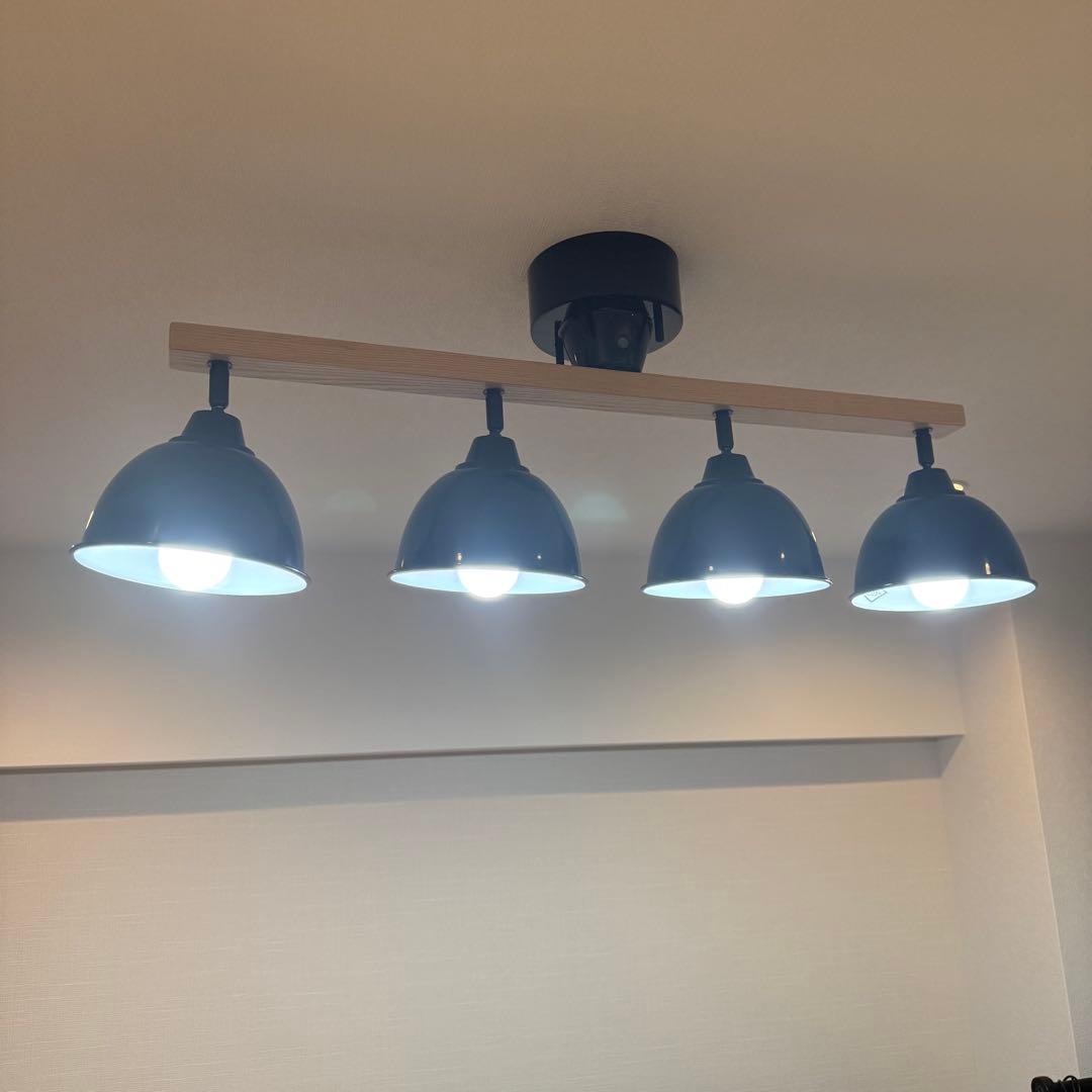 BRID GENDER WOOD ROD ネイビーブルー 4灯シーリングライト