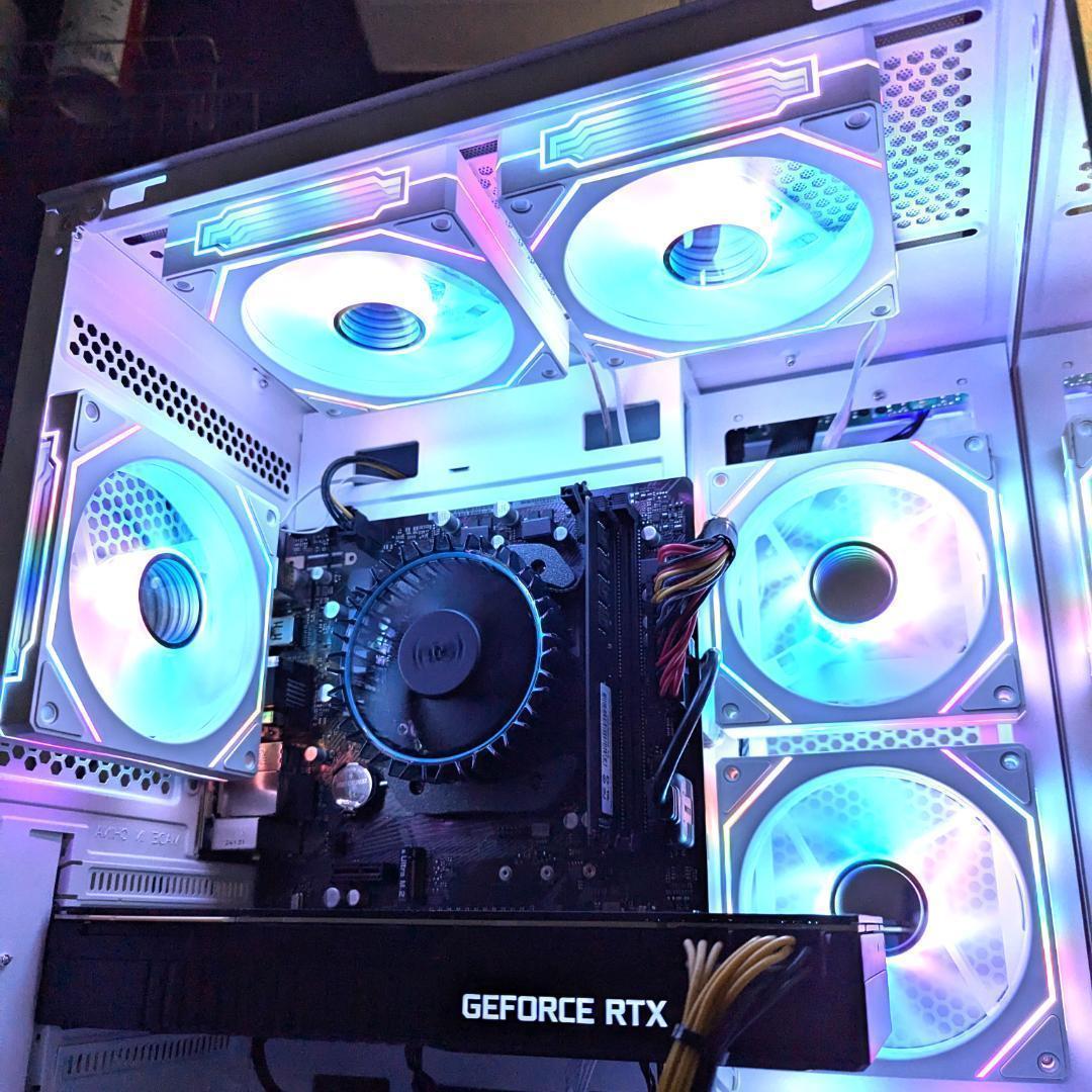 [TITANIUM],白い光る✨ゲーミングPC✨フルセット✨RTX4070