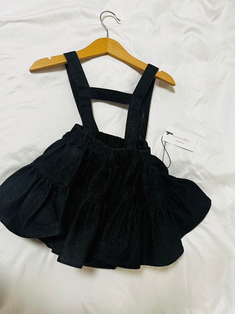 wonnyribbon ブラックフリルスカート