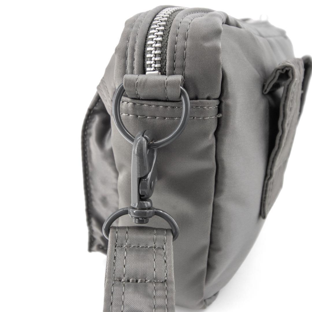 A015【未使用級】ポーター／タンカー　スリングバッグ　ショルダー　シルバー