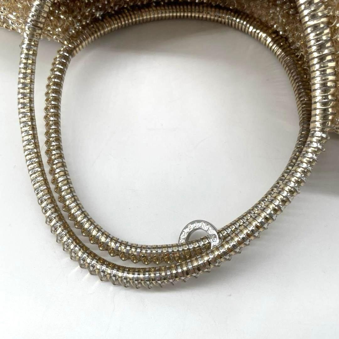 17584✨アンテプリマ スタンダードⅡ ラージハンドバッグ シルバーゴールド