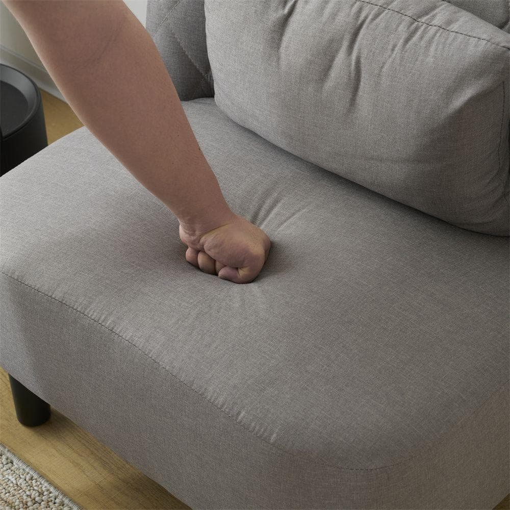 1人掛けソファ 1人用 オットマン付き 背もたれ 座椅子 2way クッション付