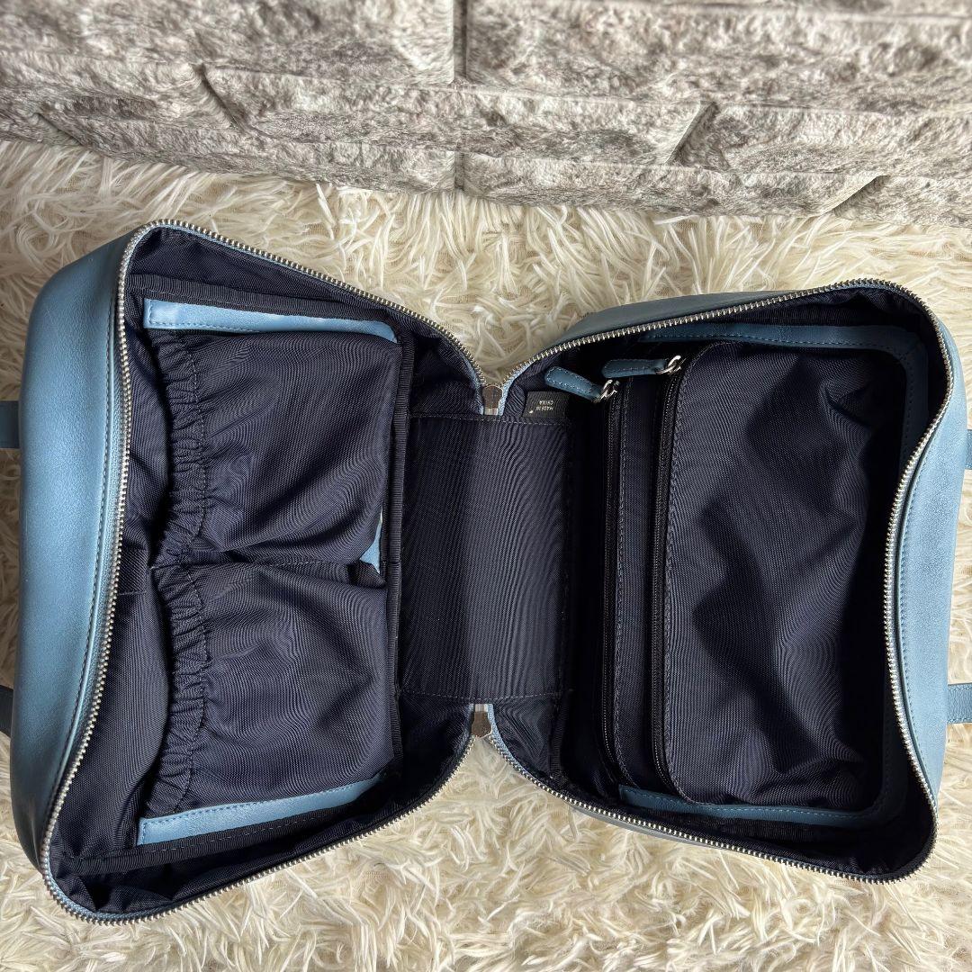 【超激レア 美品】オールドコーチ　ハンドバッグ　スクエアバッグ　レザー　ブルー系