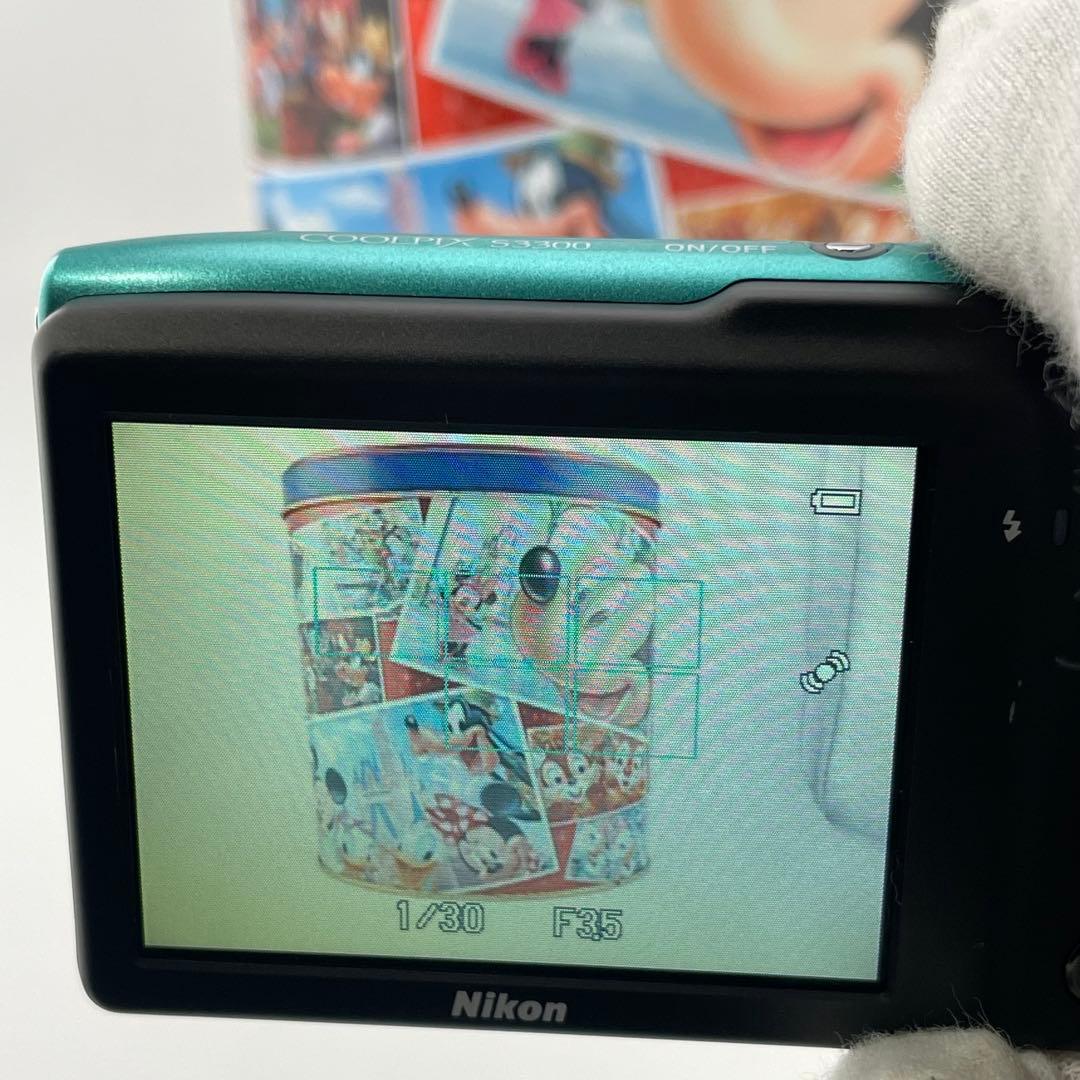実写美⭕️美品【動作確認済み】Nikon COOLPIX S3300 グリーン
