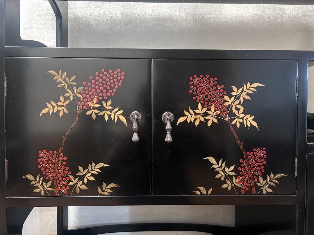 アンティーク 和家具 飾り棚 茶棚 キャビネット 漆塗り