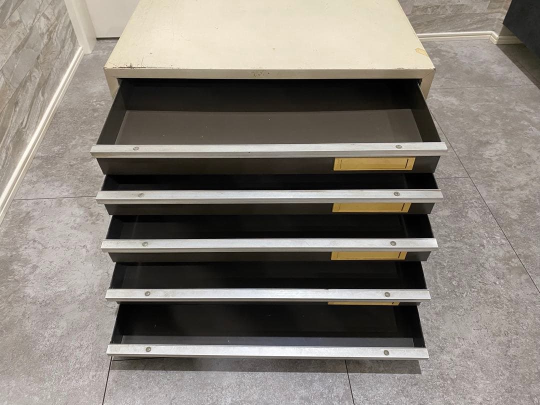 LION 5段スチール ラック ヴィンテージ 昭和 レトロ レターケース