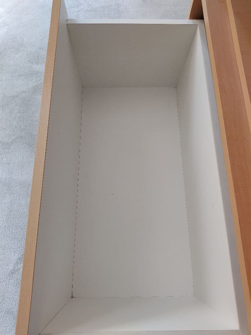 ベルメゾン　木製オープンシェルフ　棚板・引き出し付き