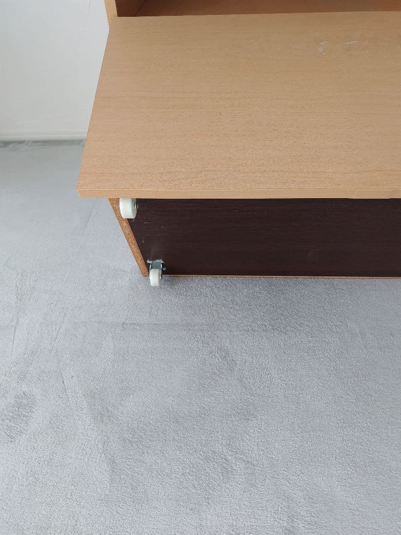 ベルメゾン　木製オープンシェルフ　棚板・引き出し付き