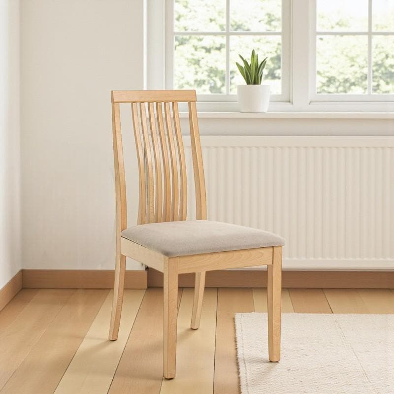 【新品】2脚セット　天然木ダイニングチェア　北欧風　ビーチ材　アウトレット