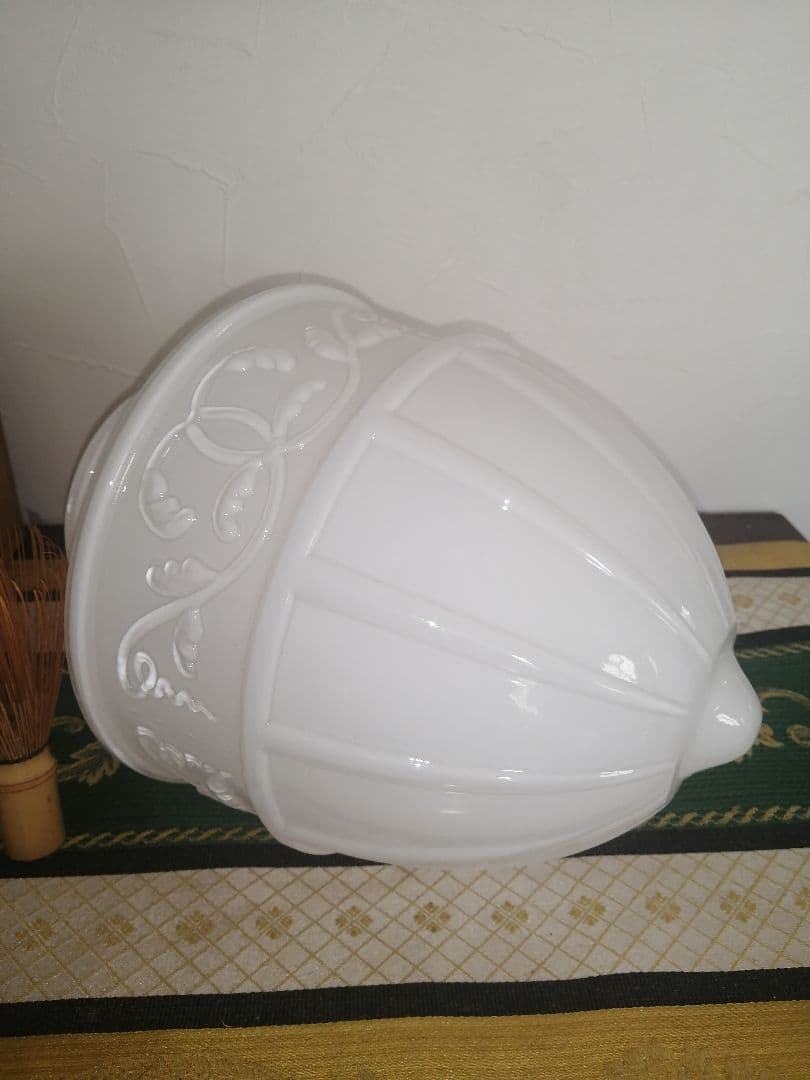 1930年代 アール・デコ ミルクガラス 電気傘 電傘 シェード