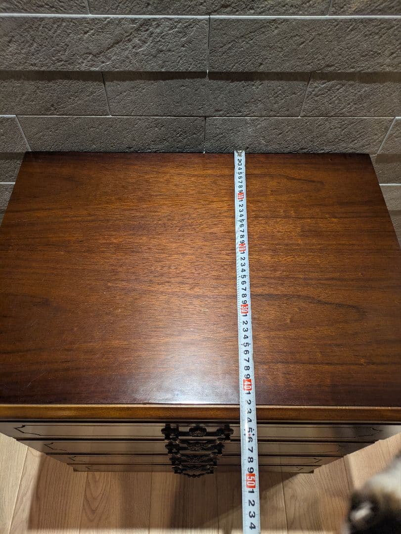 【カリモク】4段チェスト 木製 タンス 箪笥 クラシック アンティーク調