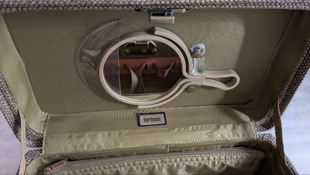 Hartmann　コスメティックケース　メイクボックス　ツイード