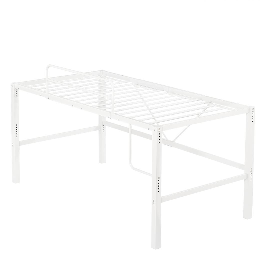 ロータイプ・ロフトベッド【セミダブル】　高さ90cm　一人暮らし　WHITE