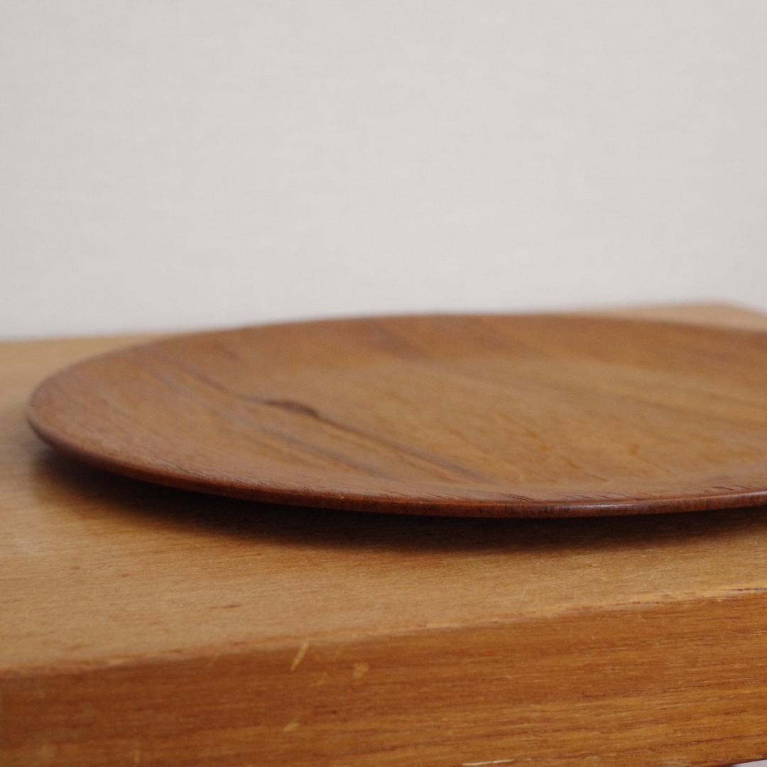 27.5cm デンマーク製 チーク 木製 トレイ プレート チークプライウッド