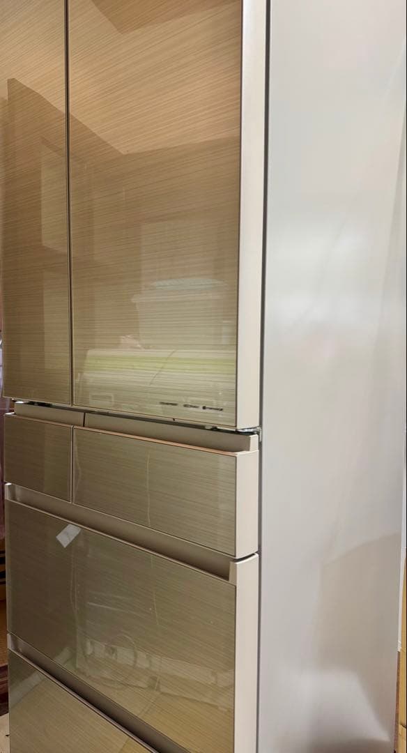 【SALE下】 Panasonic 500L 観音開き冷蔵庫、ナノイー木目調