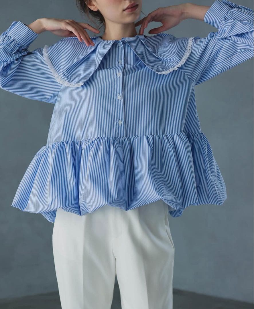 完売品　unminouアンミヌ　ストライプシャツ