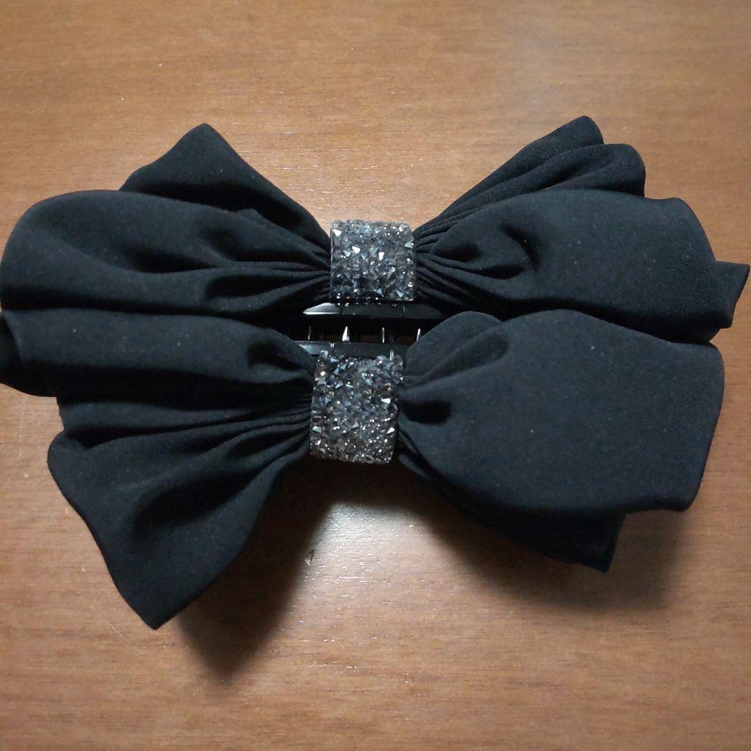 コンプレックスビズ ラフィネリボン バナナクリップ(ブラック)