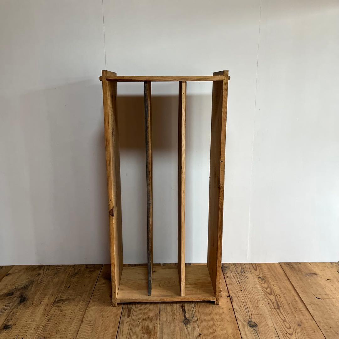 アンティーク オープンラック ローボード 本棚 食器棚 脚付き 無垢材 無塗装