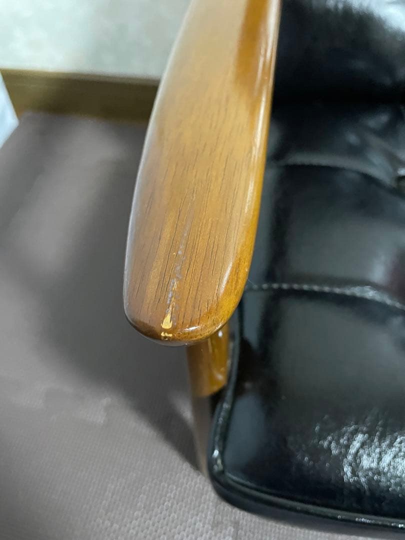 カリモク60 Kチェアミニ　子供用 1人掛けソファ 黒