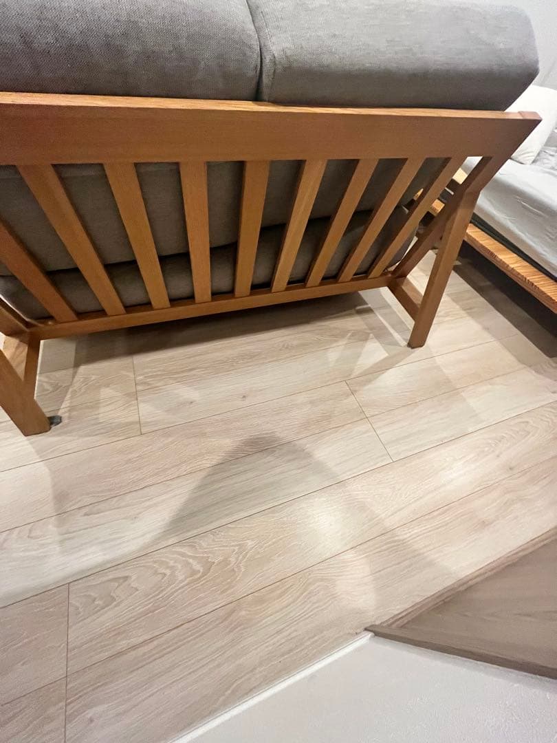 無印良品　2.5シーター木製ソファ