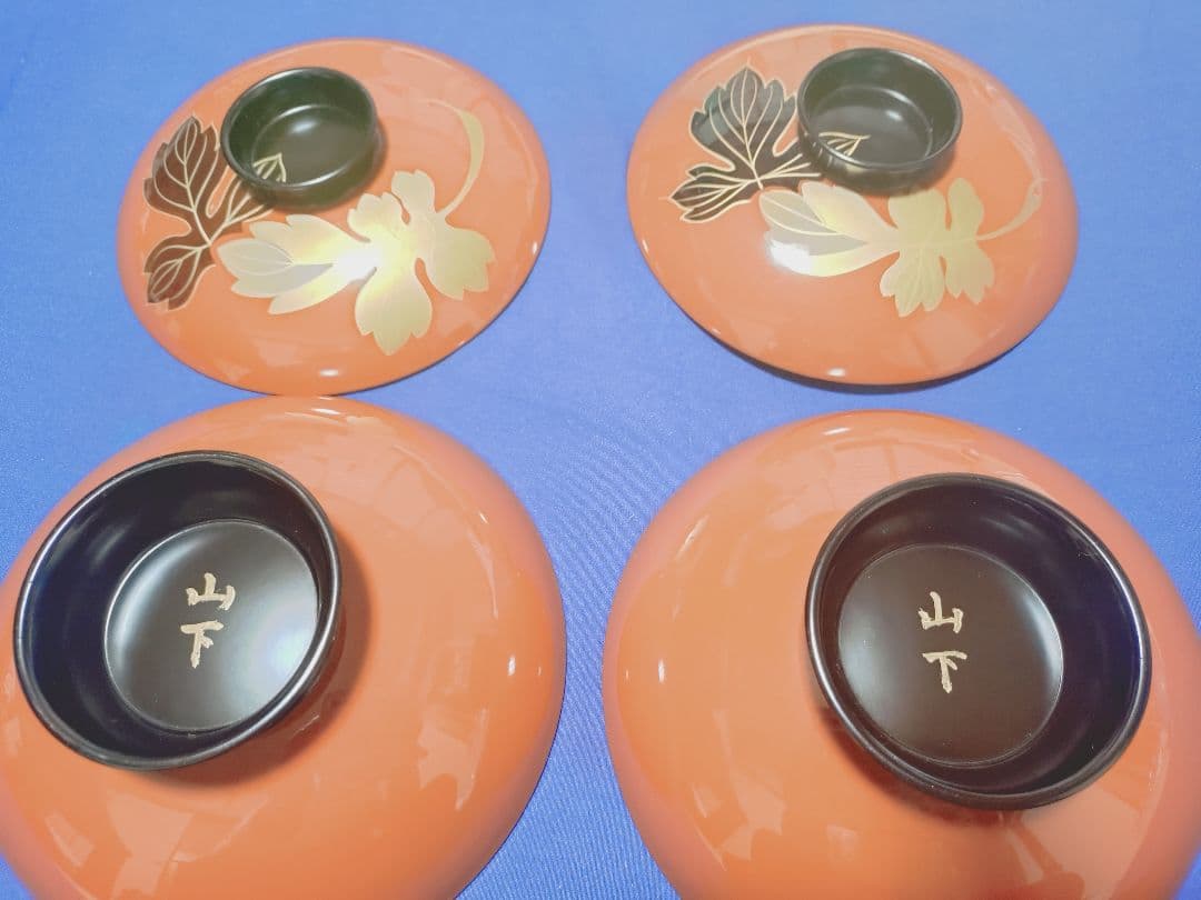 輪島塗　美術漆器　蒔絵煮物椀　雑煮　2椀セット