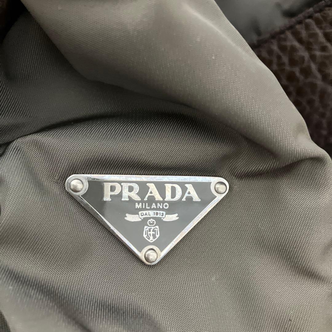 晴*子様 PRADA プラダ テスート ナイロン ショルダーバッグ カーキ メン