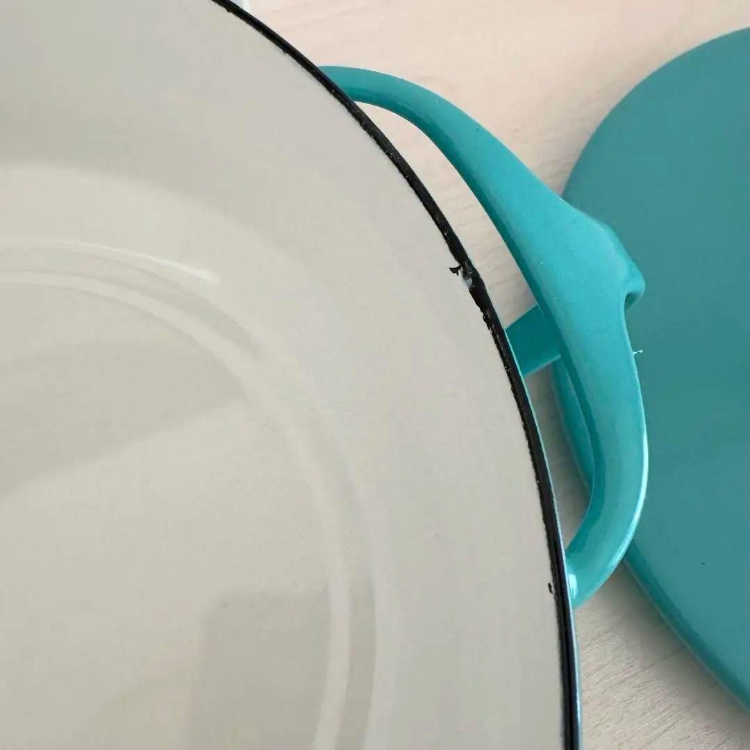 【未使用】DANSK/ダンスク 両手鍋 23cm ターコイズ