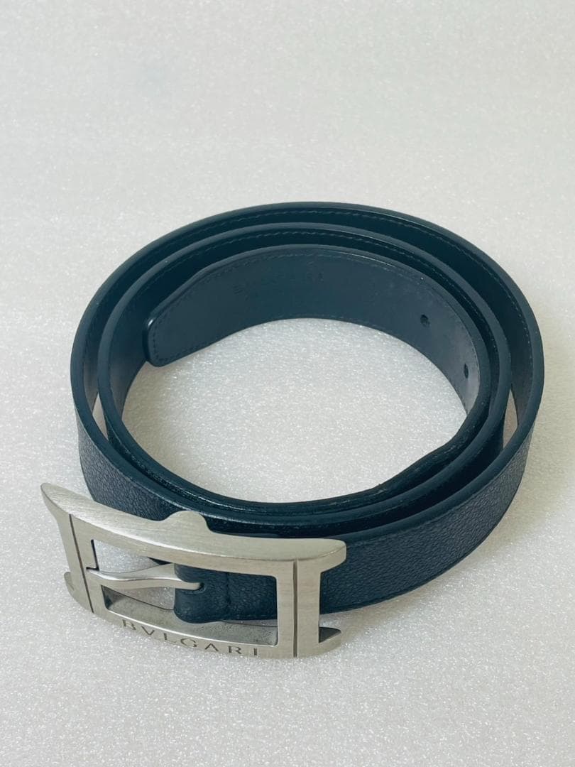 ★☆良品★☆BVLGARI　ブルガリ　レザーベルト　ブラック　黒