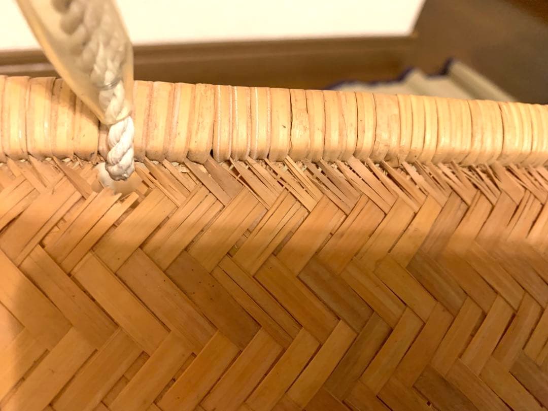 鳥越竹細工　市場かご●特選●貴重●取手部ビニール 岩手県産