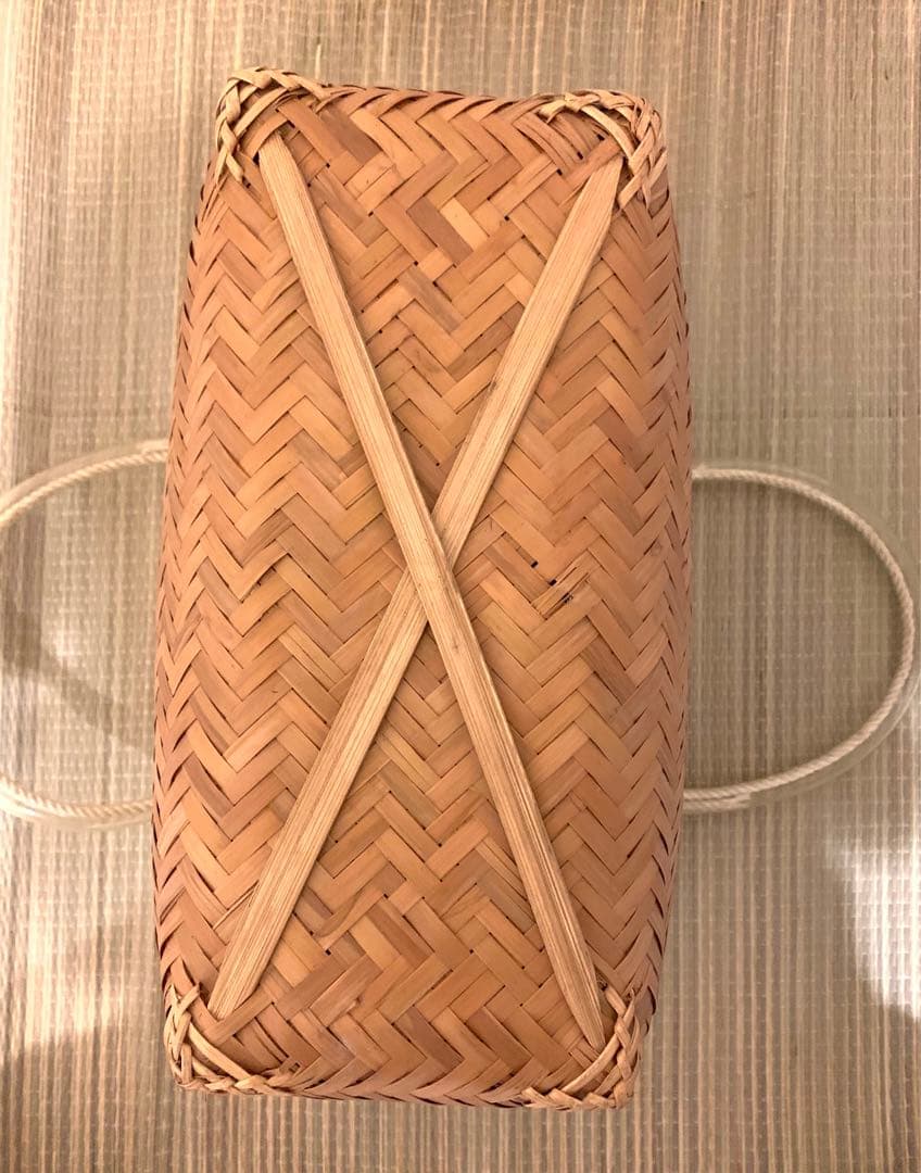 鳥越竹細工　市場かご●特選●貴重●取手部ビニール 岩手県産