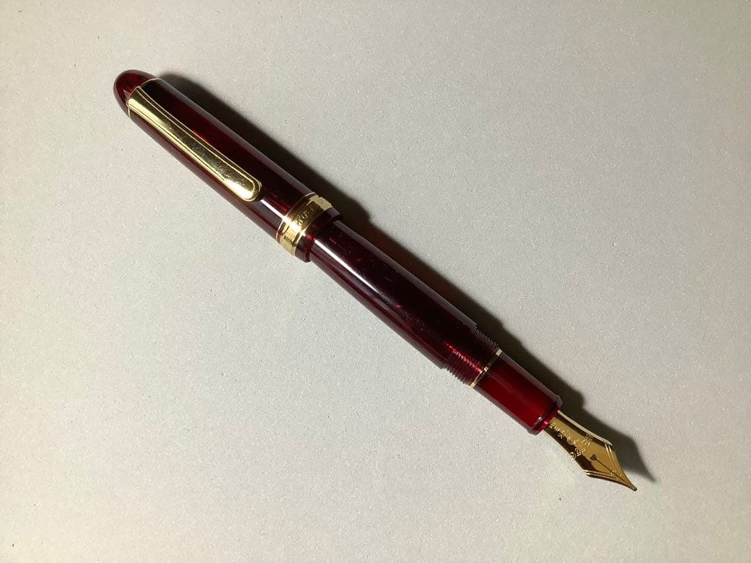 プラチナの万年筆 ３７７６　ブルゴーニュ　ペン先: B　【おまけ有り】