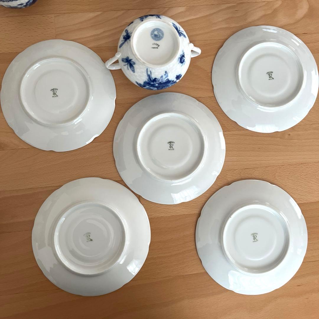 RAYNAUD レイノー　カップ＆ソーサー5客セット　シュガーポット付き