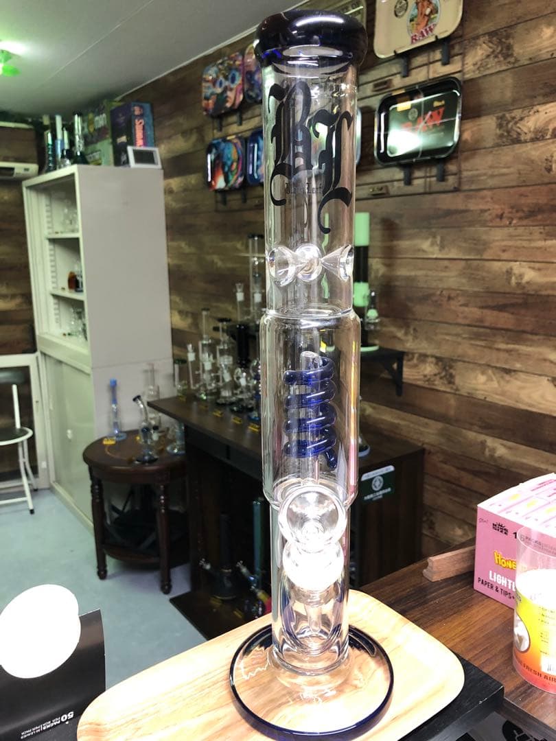 ☆送料無料☆ 高濾過 ガラスボング 高さ約39cm 水パイブ