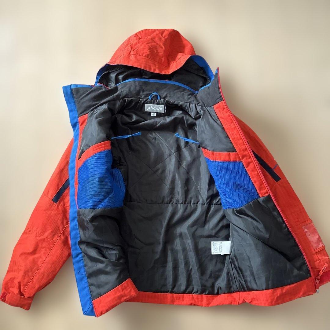 子ども用スキーウェア オレンジと青