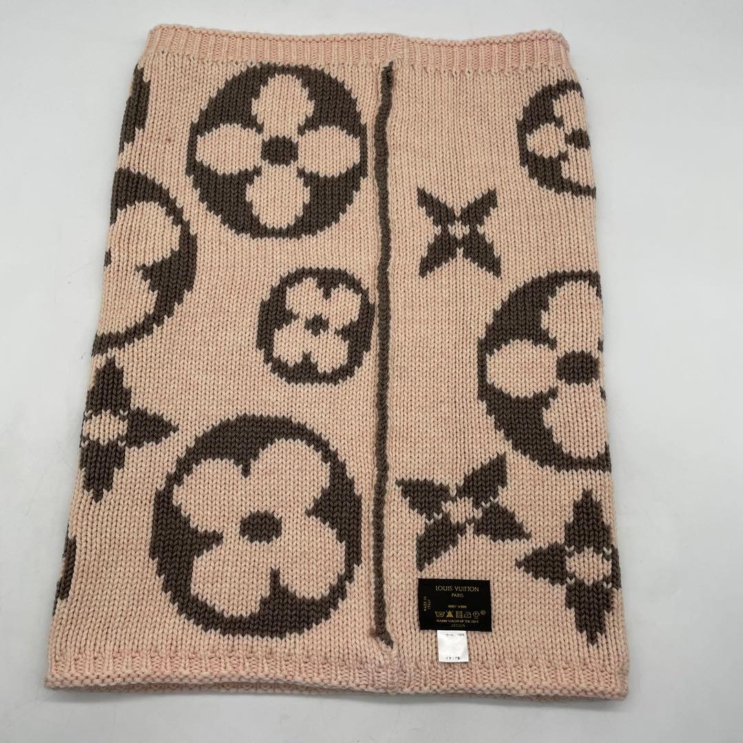 【極美品】ルイヴィトン　スヌード　モノグラム　ピンク