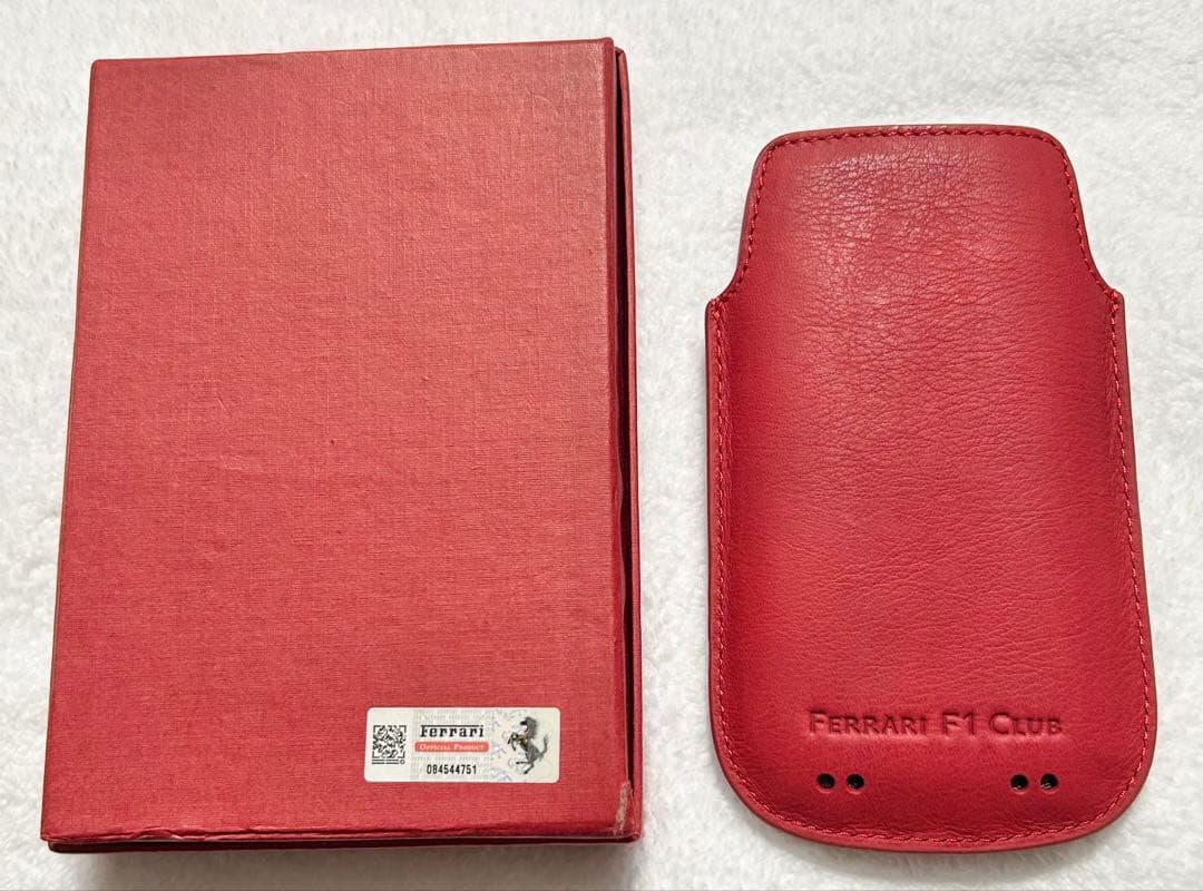 フェラーリ FIクラブ　Phone 3G 3GS 4G 4GS用レッド本革ケース