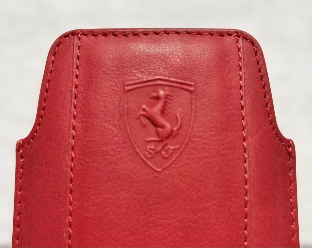 フェラーリ FIクラブ　Phone 3G 3GS 4G 4GS用レッド本革ケース