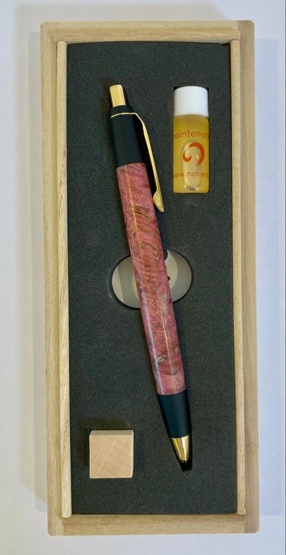 野原工芸 スタビライズドウッド メープル瘤 2色染 シャーペン