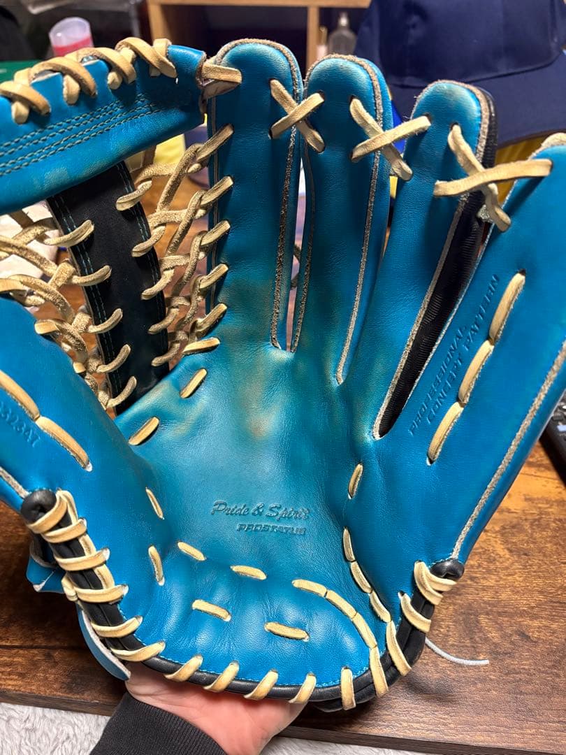 ゼット 軟式グローブ 青/黒 右投げ用　外野用