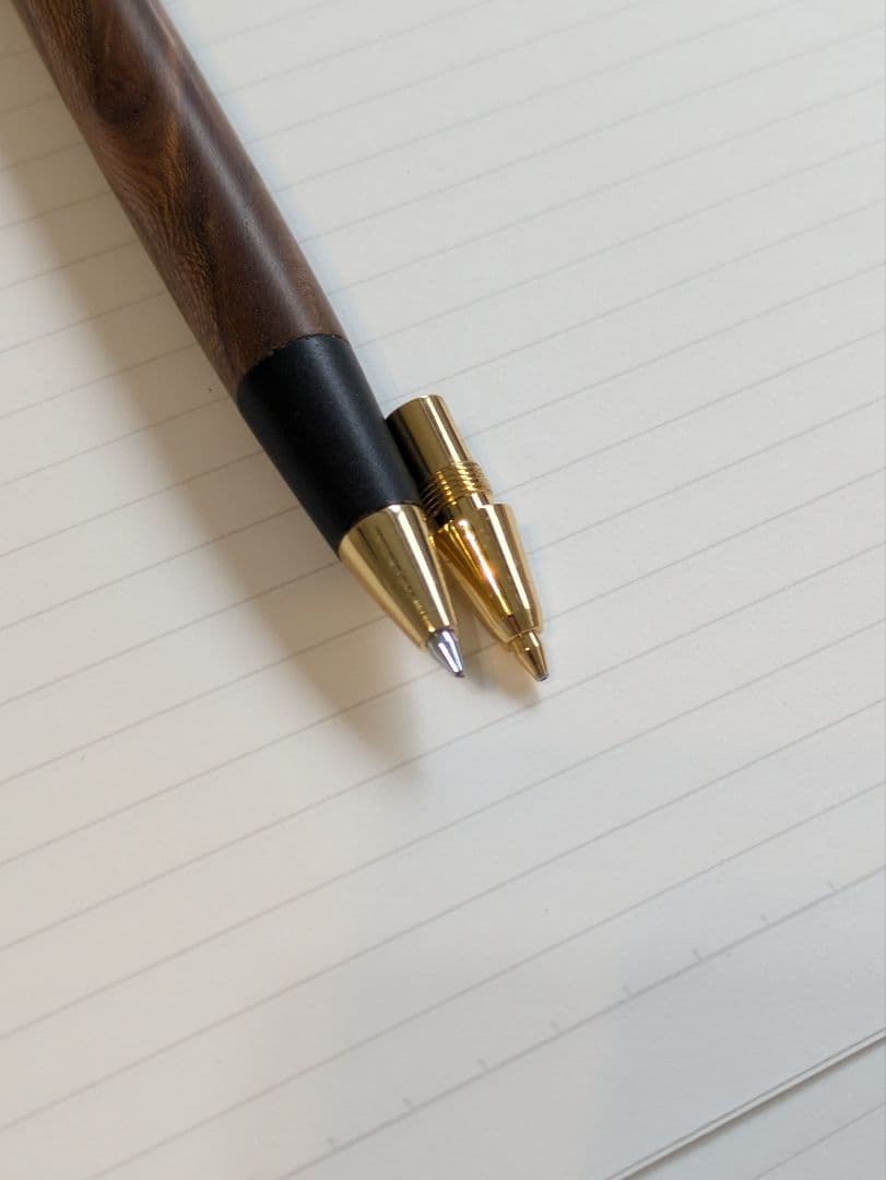 野原工芸　限定　欅上杢　旧型　シャープペンシル　固定式口金