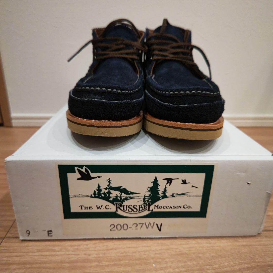 未使用品　ラッセルモカシン　トリプルヴァンプ　ネイビースエード