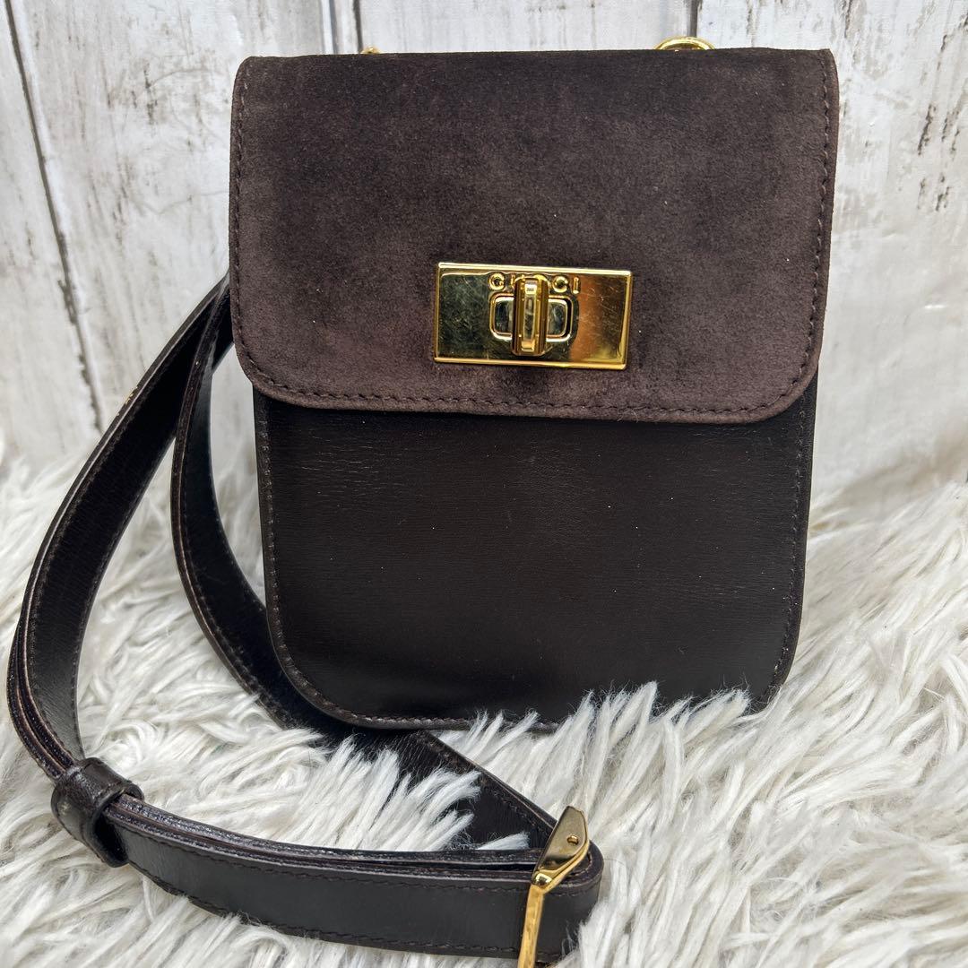 GUCCI ターンロック ウエストポーチ ウエストバッグ レザー スエード