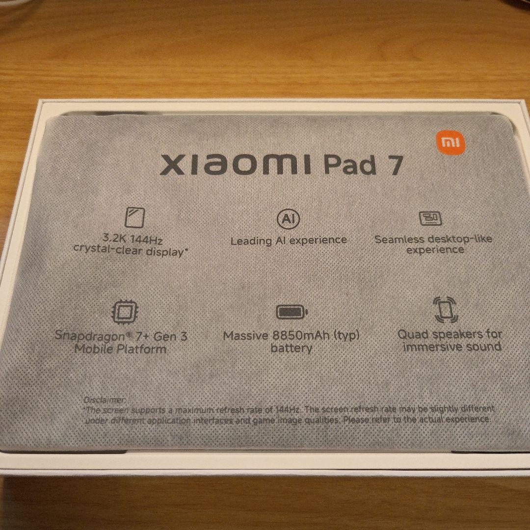 Androidタブレット本体 xiaomi pad 7 Grey 128GB