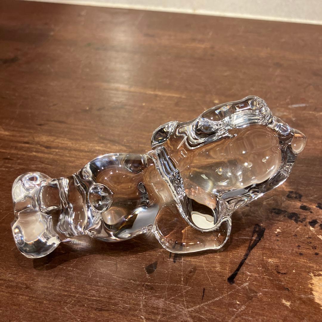 スヌーピー 佐々木硝子 クリスタル ペーパーウェイト 置物時計 SNOOPY