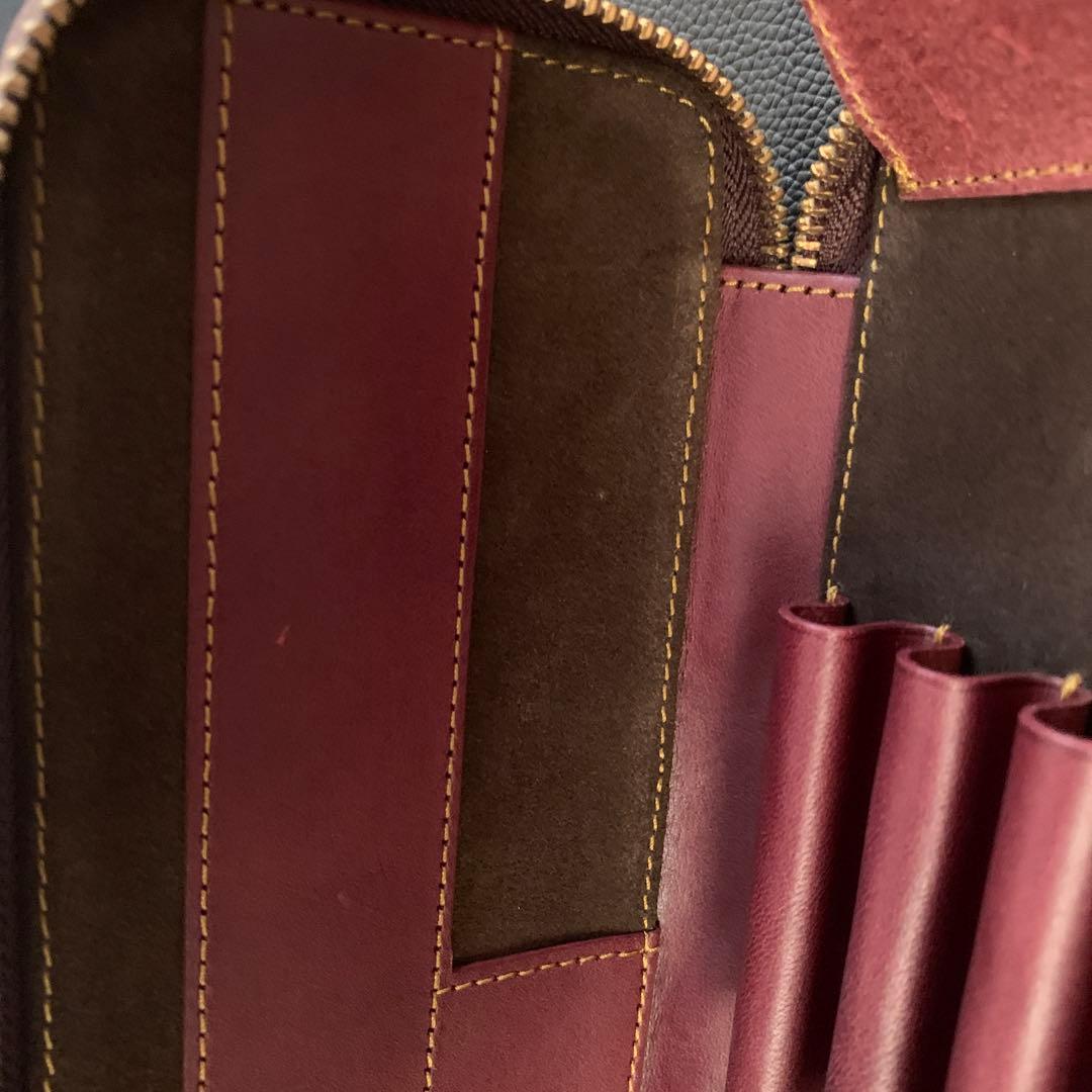 【新品・未使用】バハギア ペンケース ラウンドジップ型 プエブロ ハバネロ