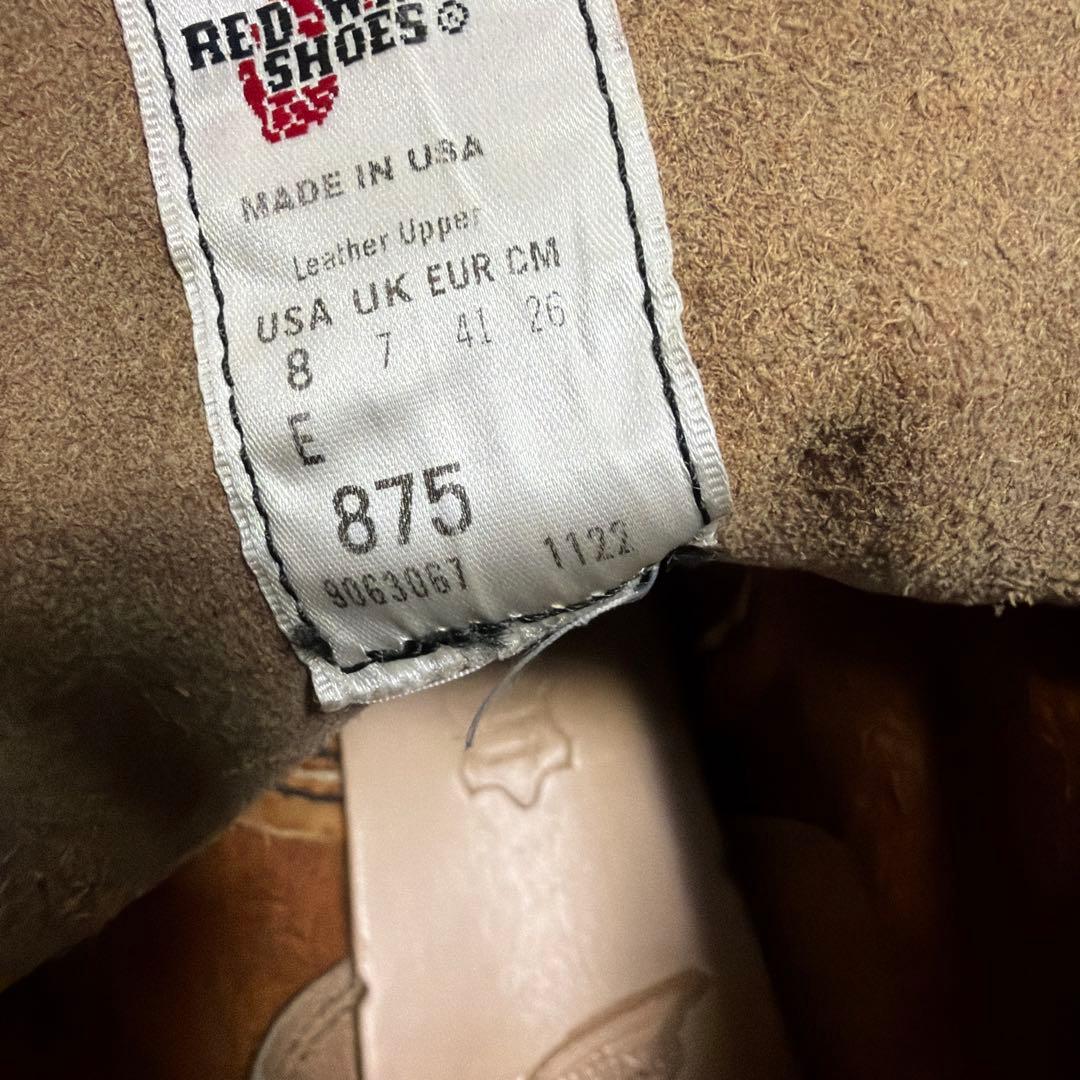 極美品　数回のみ着用　レッドウイング　REDWING 6インチクラシックモック