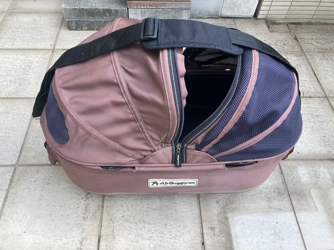 air buggy ペットカート　ドーム　犬用　ブラウン