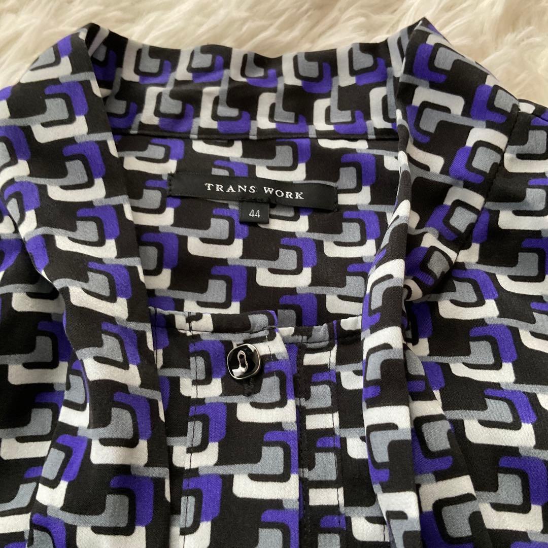 未使用☆TRANS WORK トランスワーク☆ボウタイブラウス 44サイズ